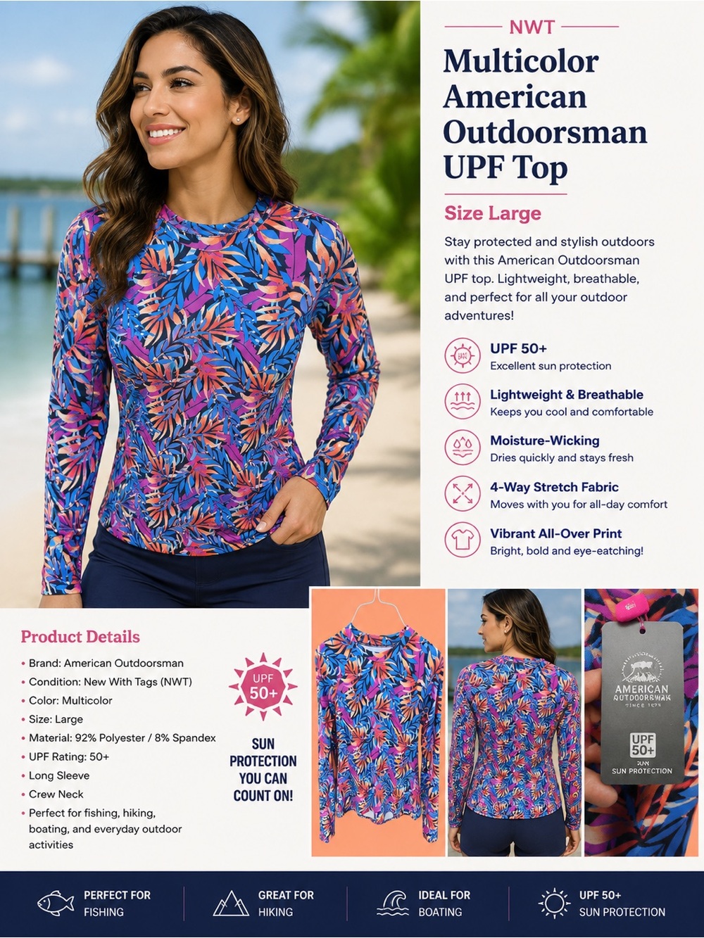 American Outdoorsman UPF top - Size Large